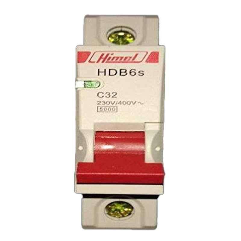 Himel 32A 1P 6kA Miniature Circuit Breaker, HDB6SN1C32