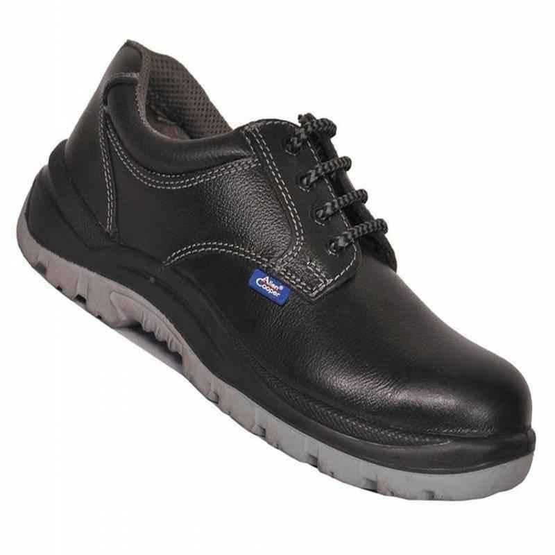Allen Cooper AC 1102 Antistatic Steel Toe Black & Grey Safety Shoes, Size: 8