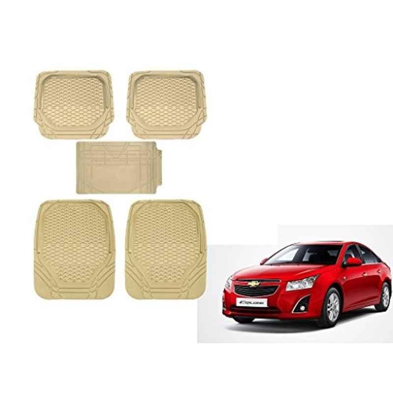 Kozdiko 5 Pcs 8855TW Beige Car Foot Mat Set for Chevrolet Cruze, koz_34183