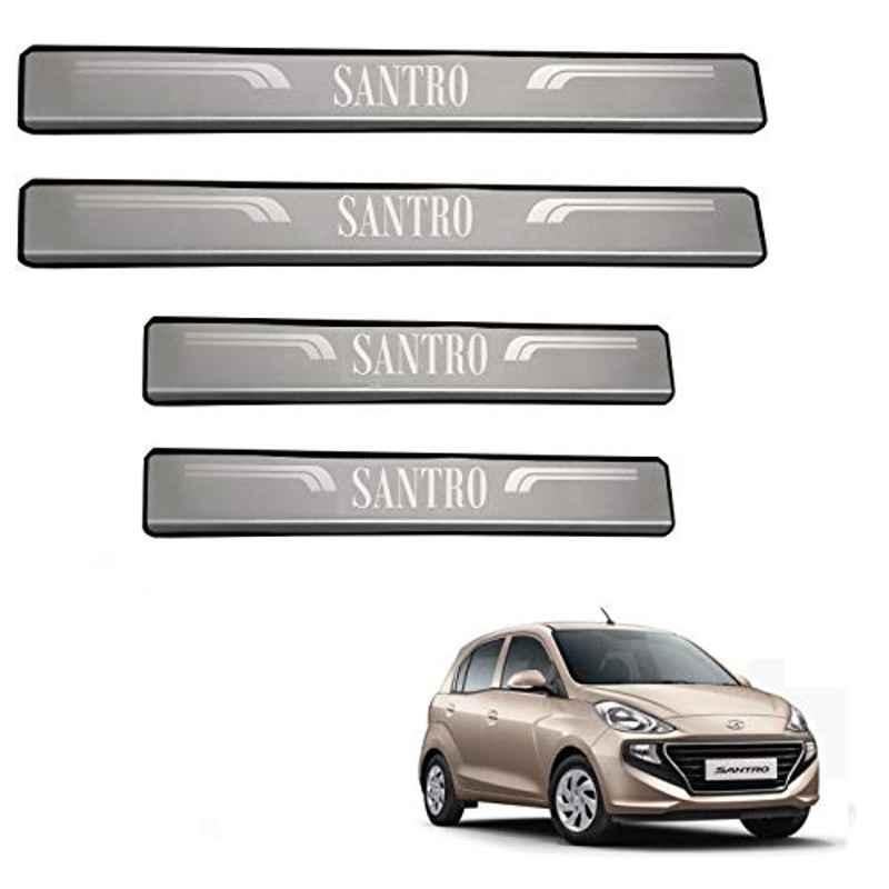 Kozdiko 4 Pcs Car Footsteps Door Sill Plate Set for Hyundai Santro 2018