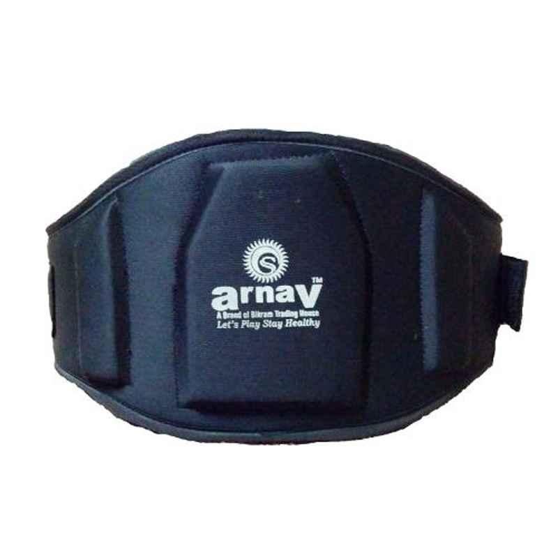 Arnav 6 inch & 10mm Leather Black Weight Lifting Belt, J1-8M54-DBFK