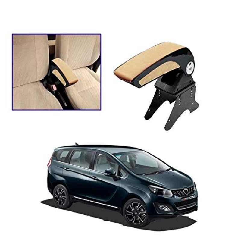 Kozdiko Beige Chrome Finish Car Armrest for Mahindra Marazzo
