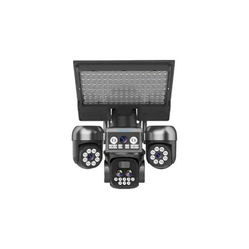 Cybernautt X18S 18MP Triple Lens Solar Security Camera with Solar Street Light, Dual Solar Charging, 3 Motorised PTZ, 10x Zoom, Night Vision, 2 Way Talk, Motion Detection, IP66 Waterproof, SD Card & Cloud Storage