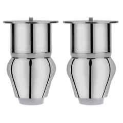 Plantex Heavy Duty Round 4 inch Spare Sofa Legs for Bed Furniture/Sofa Legs for Furniture Fitting/Table Legs/Sofa Leg Set of 2 Pcs Chrome