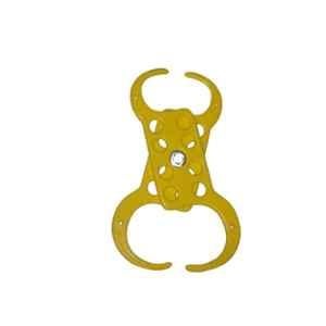 Lukko Safety 8 Holes ABS Yellow De-Electric Double Jaw Safety Lockout Hasp, Jaw Size: 25-26 & 38-39mm , LS-H69
