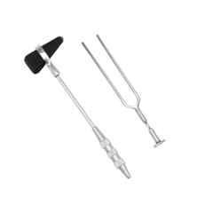 Forgesy 2 Pcs Taylor Chrome Plated Percussion Knee Hammer with 128Hz Tuning Fork Set, PLW_601