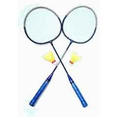 STYRKR Multicolour SINGLE SHAFT BADMINTON Racket with A PAIR of Shuttlecocks