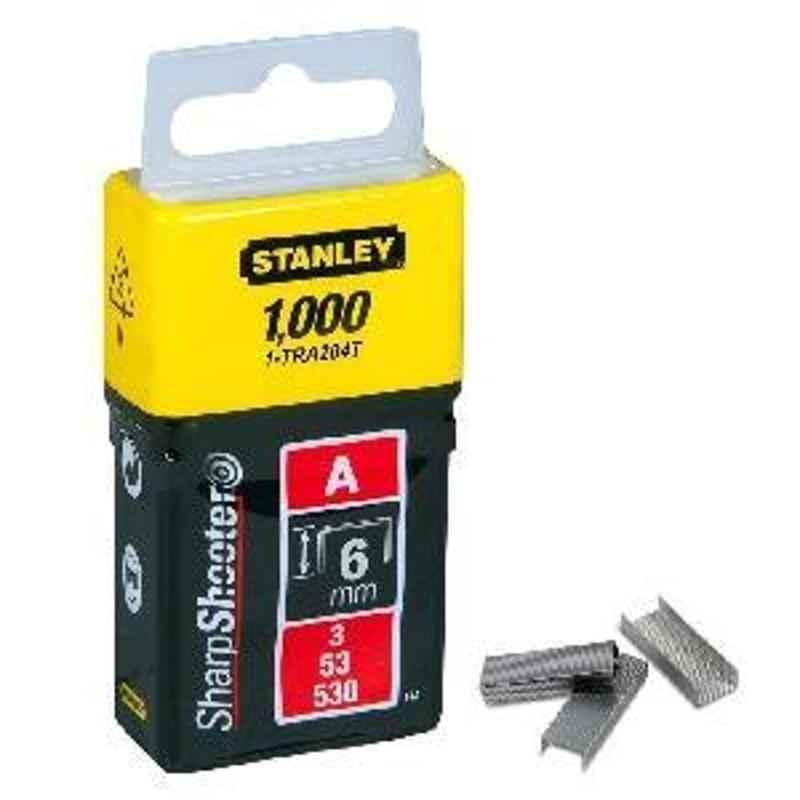 Stanley 6mm A Type Light Duty Staples, 1-TRA204T (Pack of 1000)