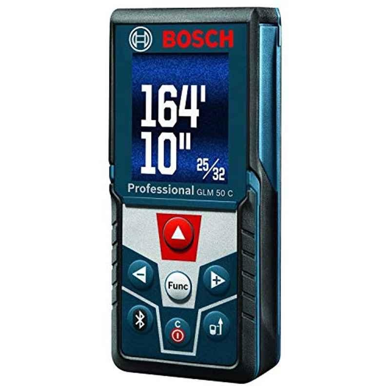 Bosch Blaze 165ft Bluetooth Enabled Laser Distance Measure with Colour Backlit Display, GLM50C
