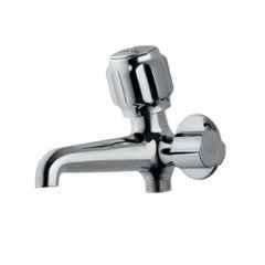 Jaquar Essco Brass Chrome Finish 2 Way Long Body Bib Cock with Wall Flange, DLX-512AKN