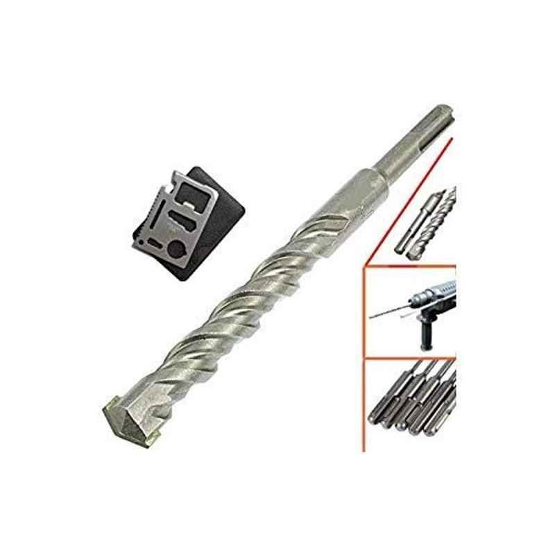 Krost Sds-Shank Hammer/Masonary Drill Bits For Concrete Application With 11 In 1 Pocket Multitool (14X100X160mm, 2)