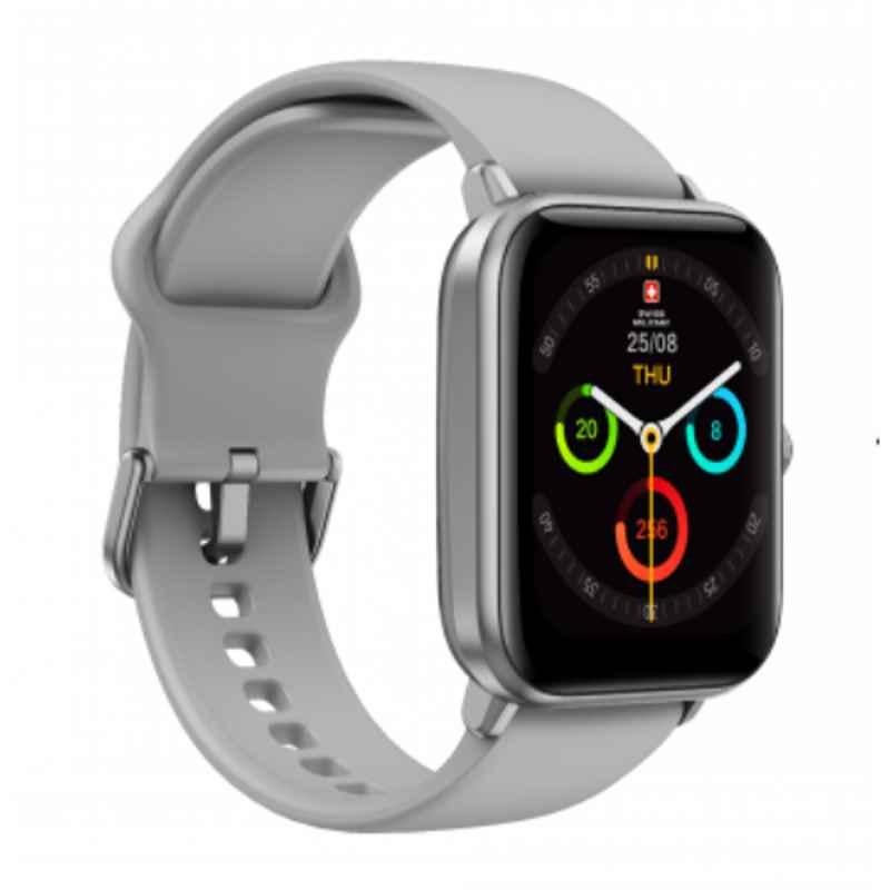 Swiss Military Alps 1.69 inch Gray Smart Watch with Silicon Strap, SM-WCH-ALPS1-S-GRY