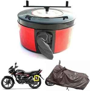 Bike Blazer Gun Metal Black Nylon Taffeta Universal Size Semi-Automatic Bike Body Cover for Honda CB Shine, Hness CB350, CB200X, CB500X, Hornet 2.0, Shine SP & SP 125