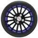 Auto Pearl 4 Pcs 13 inch ABS Black & Blue Press Fitting Wheel Cover Set for Maruti Suzuki Esteem