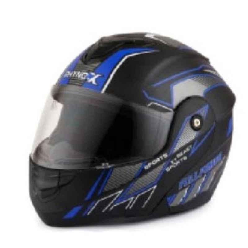 Rhynox RNX Beast Pro Decor s-09 Medium Blue Full Face Motorcycle Helmet