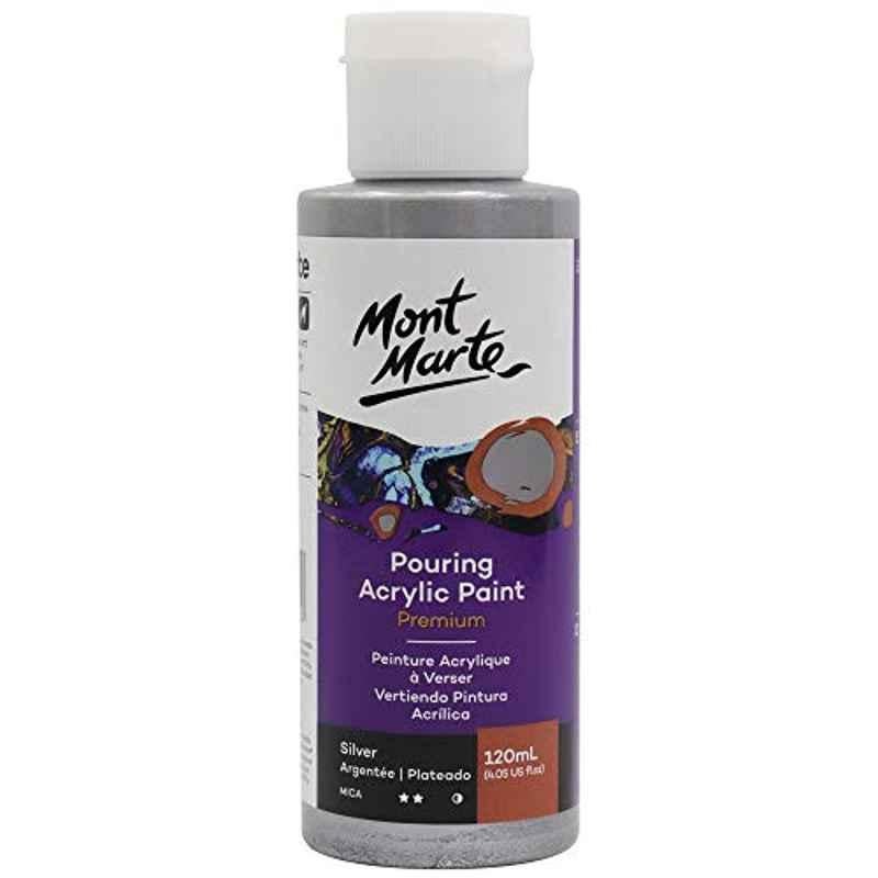 Mont Marte 120ml Silver Pouring Acrylic Paint
