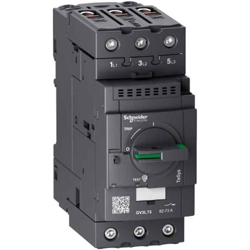 Schneider Electric TeSys GV3 74A 3 Pole Magnetic Rotary Handle Everlink Terminal Motor Circuit Breaker, GV3L73