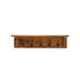 Angel Furniture 70x15x15cm Honey Glossy Finish Sheesham Wood Floating Wall Mounted Shelf with Coat Hook, AF-131H