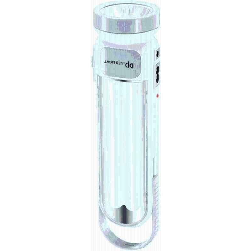 DP 6W 23cm ABS White Rechargeable LED Emergency Light, DP-7102B