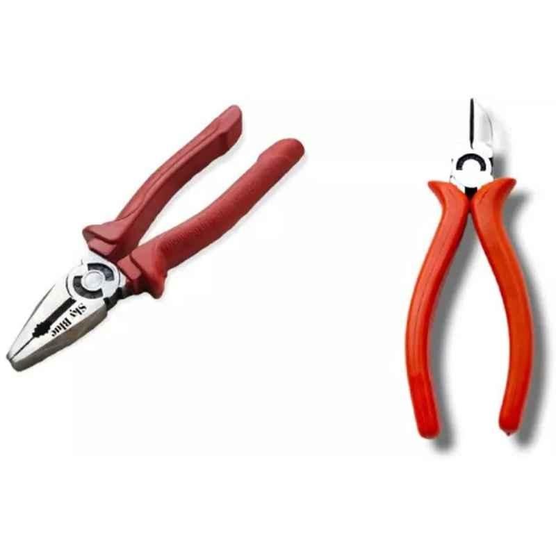 Sky Blue 2 Pcs 7.8 inch Lineman Plier Combo, SBE_PLIER_COMBO_MOD_00430