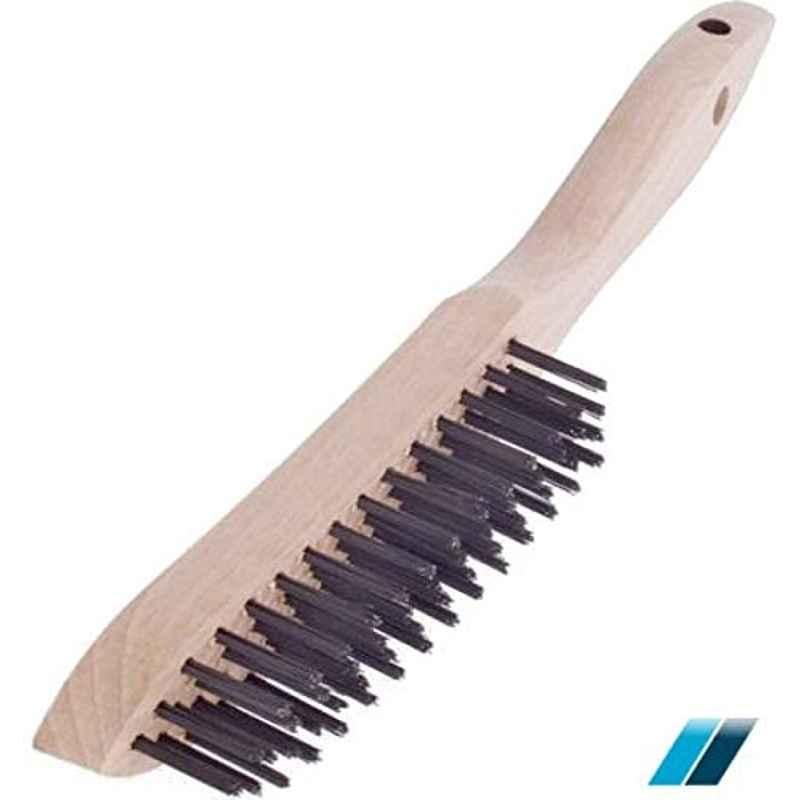 Lessman Steel 2 Row Brush with Wood Handle, 292100202