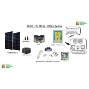 Solar Universe India 850VA Solar Inverter & 2 Pcs 410W Monocrystalline Solar Panel Combo (Pack of 3)