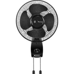 Zigma Charm 45W Black 4 Blade Anti Dust Wall Fan, Sweep: 300 mm