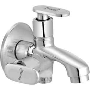 Prestige Snow Brass Chrome Finish 2 Way Bib Cock