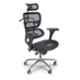 Master Labs Leather Adjustable Black 360 Degree Mechanism Revolving Chair with Fixed Arms, MLF-163