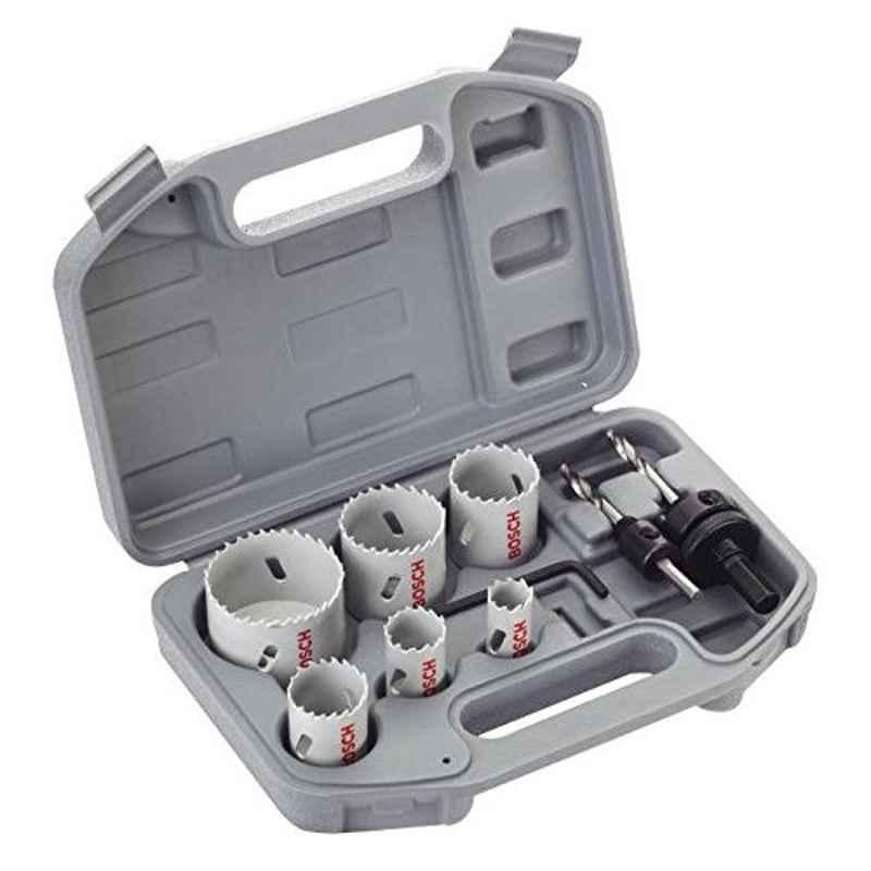 Bosch 9 Pieces HSS Holesaw Set for Electrician, 2608580804