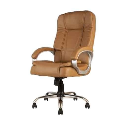 Tan leather office online chair