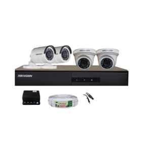Hikvision Full HD 2MP 4 CCTV Camera (2 Dome & 2 Bullet) & 4CH Full HD DVR Kit (All Accessories)