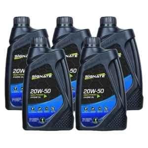 Signate 20W-50 1 Litre High Performance Engine Oil for Street Racing Bikes (Pack of 5)