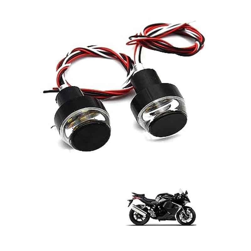 Kozdiko 2 Pcs Dual Colour Motorcycle LED Indicator Turn Signal Handle Bar Light Set for Hyosung GT 250 R5