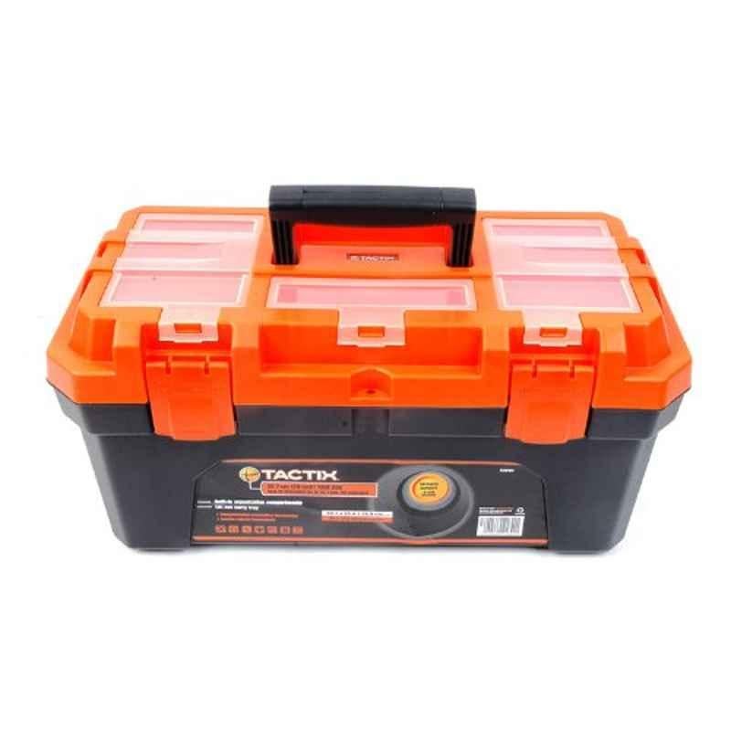 Tactix 50.7cm Black & Orange Tool Box, 320112