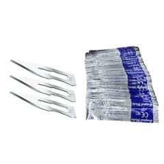 Forgesy Carbon Steel Silver Sterile Surgical Scalpel Blades for Medical, Veterinary, Dental & Student (Pack of 100)