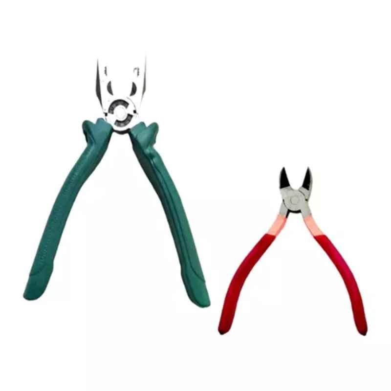Sky Blue 2 Pcs 7.8 inch Lineman Plier Combo, SBE_PLIER_COMBO_MOD_01437