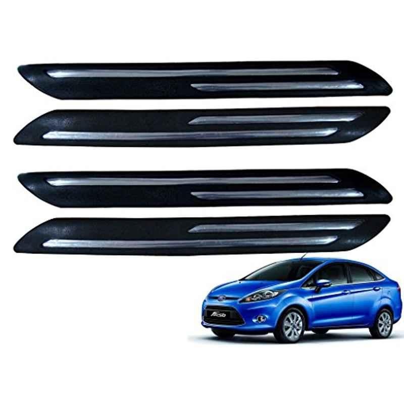 Kozdiko 4 Pcs Double Chrome Bumper Protector Set for Ford Fiesta