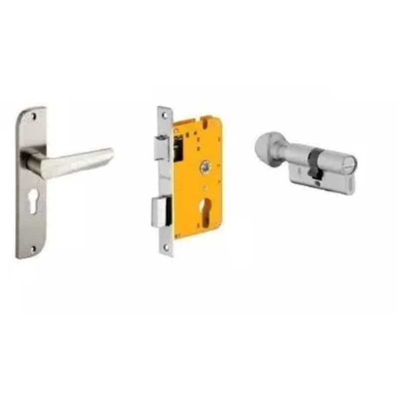 Dorset HL Series Amy 70mm Stainless Steel Silver Chrome Finish Door Handle Lock Set with Coin & Knob