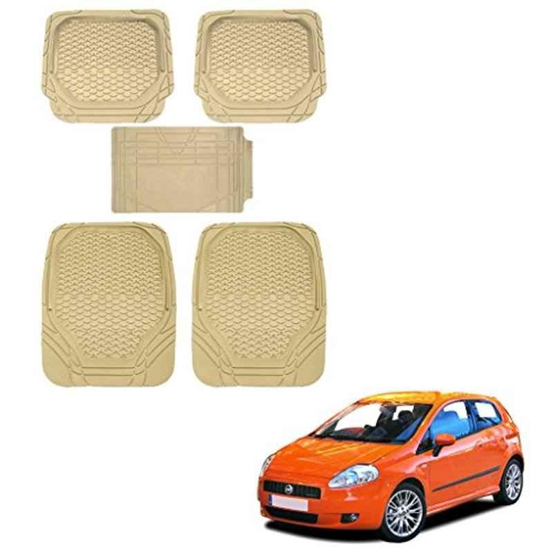 Kozdiko 5 Pcs 8855TW Beige Car Foot Mat Set for Fiat Grand Punto, koz_26281