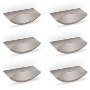 Plantex Knobs for Drawer/Rectangular Drawer Knob/Pull-Push Knobs for Kitchen/Bedroom Drawer (Pack of 6) Satin White