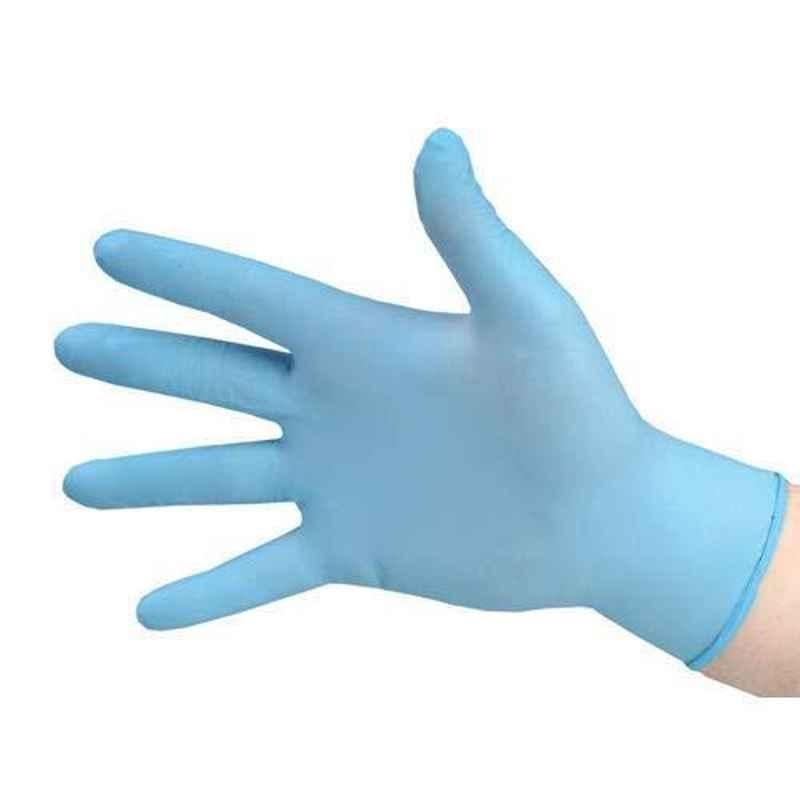 Bluekites 100 Pcs Medium Sky Blue Nitrile Gloves Box