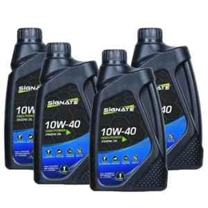 Signate 10W-40 1 Litre API SN+ BS6 Car Engine Oil for Ultra Smooth Drive (Pack of 4)