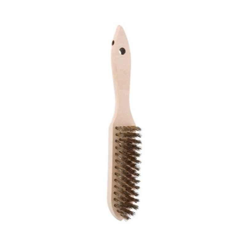 Suki 5-Row Brass Plated Beige & Brown Wire Cleaning Brush, ACE_930394