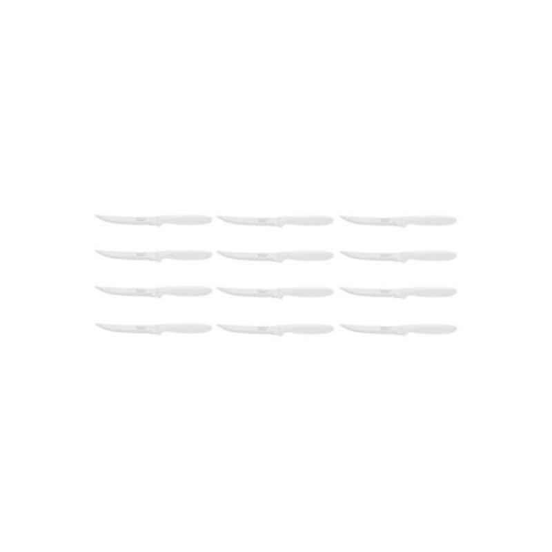 Tramontina 12Pcs 5 inch Stainless Steel White Steak Knife Set, 7891112042315