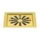 Sanjay Chilly TOF-SE-PG-153 6 inch Stainless Steel 304 Gold Square Trap Floor Drain, SC99000254