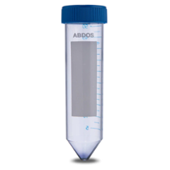 Abdos 500Pcs 15ml Sterile Red Cap Centrifuge Tubes Conical Bottom, P10442