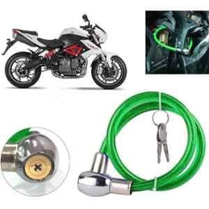 Auto Pearl PVC & Plastic Green Heavy Duty Cable Lock for TNT 600i, 020