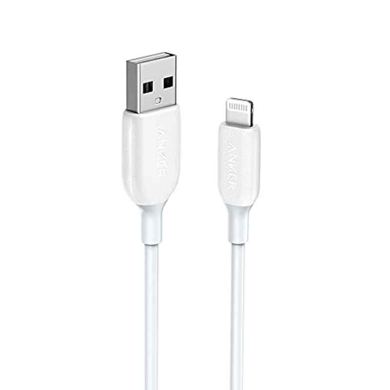 Anker PowerLine III 3ft White USB to Lightning Cable, A8812H21