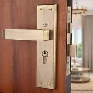 VIN KRAFT 8 inch 60mm Stainless Steel Antique Brass Mortise Door Lock Handle Set with 3 Keys, VK005-8CYS-OSK-AB